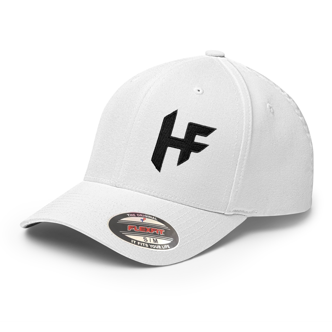 Highly Favored Flex Fit Baseball Cap in White Black